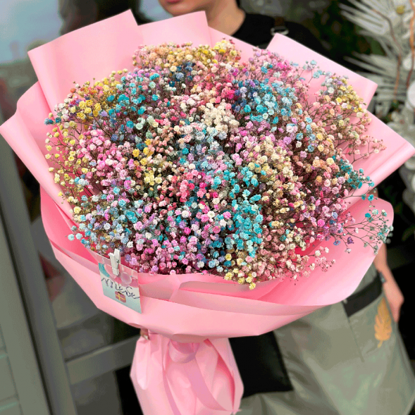 Букет Радужная гипсофила Макс в Алуште