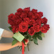 27 красных импортных роз, лента в Алуште
