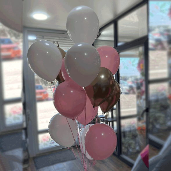 Фонтан из 15 гелиевых шариков микс в Алуште